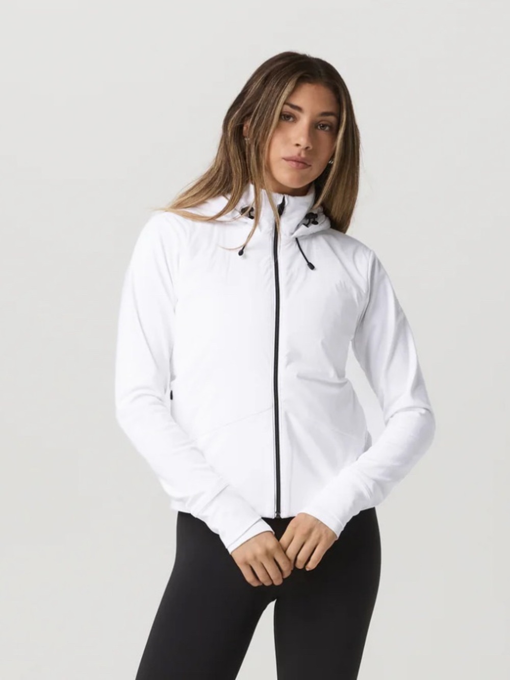Vuori Hybrid Insulated Hooded Jacket (Chilled Out Full Zip) - Black